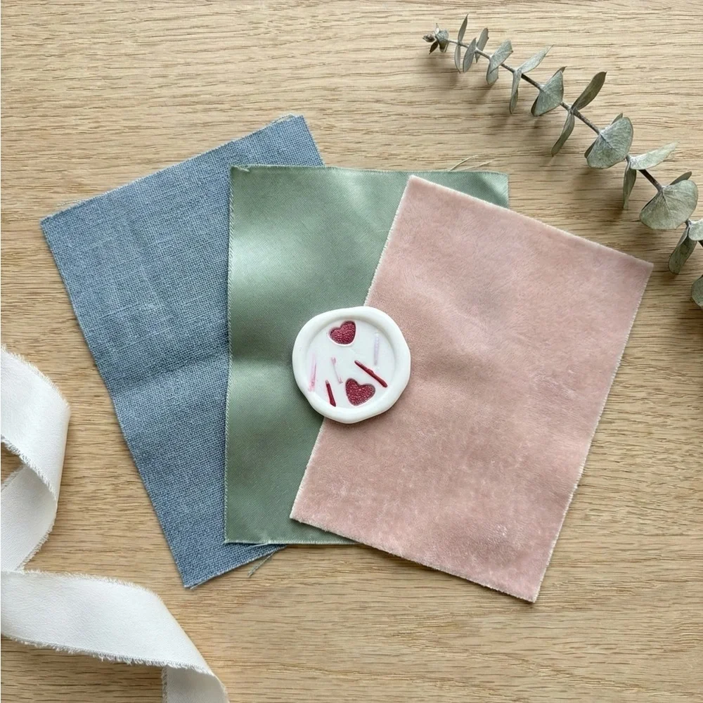 Royal Icing Sprinkle Wax Seals Peel & Stick Faux Icing Valentine Wedding Invite